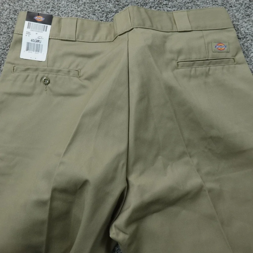 NEW Dickies Pants Mens 40X32 Beige Tan Brown 874 Chino Trouser Flat Front Work
